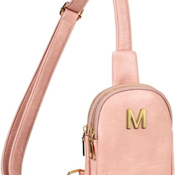 Handbags - Personalized Baby Pink Crossbody Bag - Lightweight & Waterproof for Teen Girls